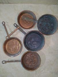 Padellini di rame tema cacciatori