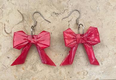 Orecchini Fiocco Rosso