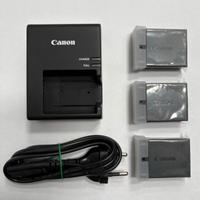 Kit 3 batterie Canon con caricabatterie