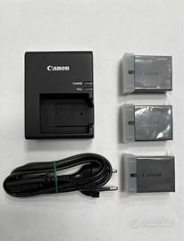 Kit 3 batterie Canon con caricabatterie