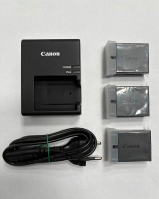 Kit 3 batterie Canon con caricabatterie