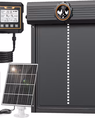 Grande Porta Automatica Pollaio pannello solare