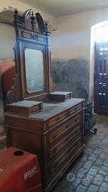 Madia a cassetti con specchio 