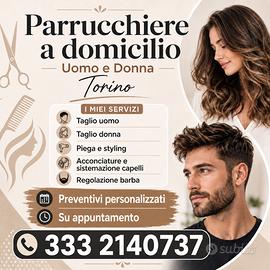Parrucchiere Uomo e Donna a domicilio - Torino