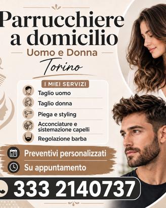 Parrucchiere Uomo e Donna a domicilio - Torino