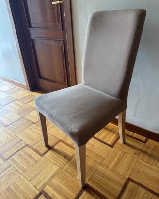 6 Sedie imbottite sfoderabili color beige/sabbia
