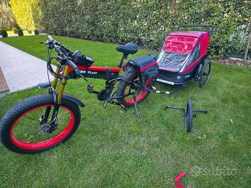 E-BIKE + CARRELLO BIMBI