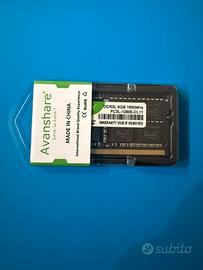 Ram DDR3 8 GB 1600 MHz