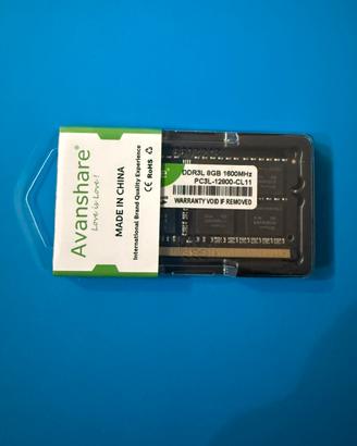 Ram DDR3 8 GB 1600 MHz