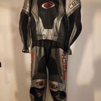 tuta moto in pelle divisibile tg 52 Mtech