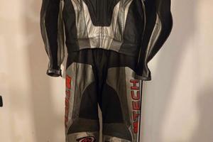 tuta moto in pelle divisibile tg 52 Mtech