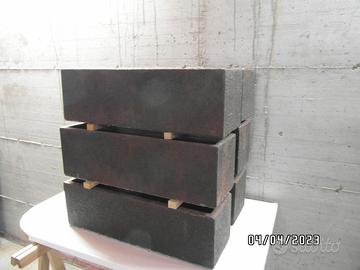 Vasi rettangolari color corten