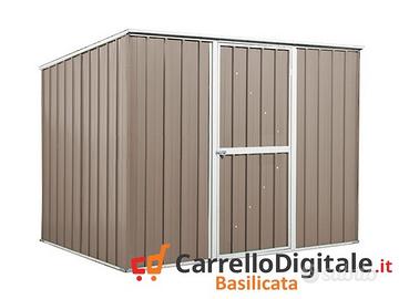 Casetta box giardino Acciaio 260x185 tortora