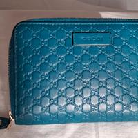 Portafoglio Gucci in pelle azzurro 