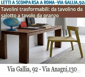 Tavolino trasformabile CONSOLLE SIGMA -tavolini a