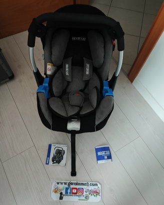 Seggiolino SPARCO Ovetto Gruppo 0+ 0-13Kg grigio/n