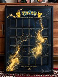 Quadro espositivo 30 Pikachu 30th anniversario