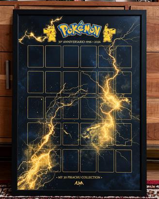 Quadro espositivo 30 Pikachu 30th anniversario