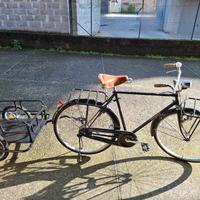 Bicicletta con carretto staccabile