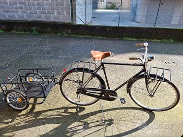 Bicicletta con carretto staccabile