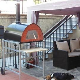 Forno a legna Pizzone 70x90 per pizze da giardino