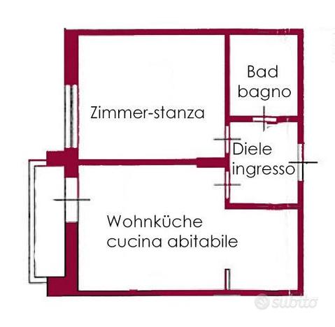 accogliente bilocale in zona reside