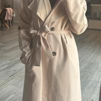 trench doppiopetto lungo beige/albicocca
