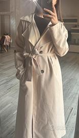 trench doppiopetto lungo beige/albicocca