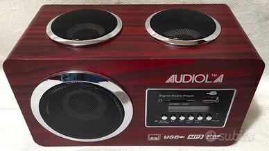 Radio FM PLL MP3 USB SD Portatile Audiola NUOVA