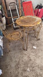 tavolo e 2 sedie ferro