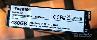 scheda pcie con disco m2 patriot