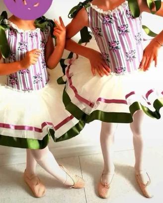 tutù danza bambina vestito Elegante nuovo 