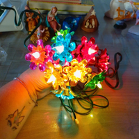 Luci albero Natale vintage fiori e cristalli