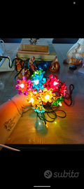 Luci albero Natale vintage fiori e cristalli