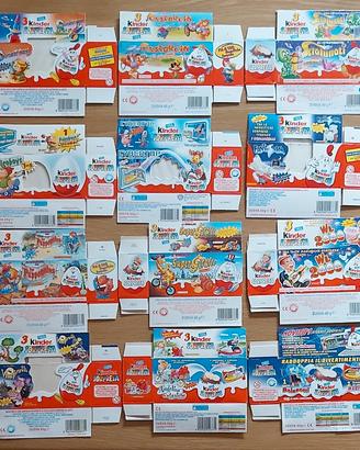 N.12 scatole incarti 3 PACK ovetti kinder vuote