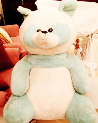 Peluche Grande Bianco Verde Orsetto TEDDY BEAR