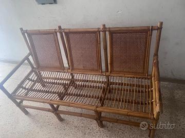 Divano in bambù 3 posti