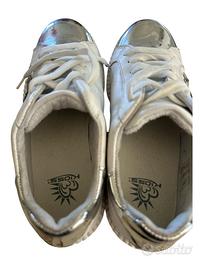 Sneakers kioss 38 bianco argento