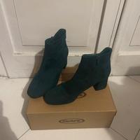 Stivaletto con tacco verde smeraldo
