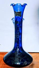 VADO IN MURANO BLU ARGENTATO 