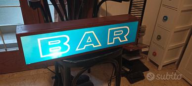 insegna luminosa bar
