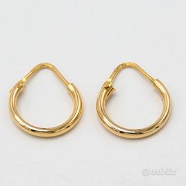 Orecchini in oro giallo 18 kt a cerchio E.173