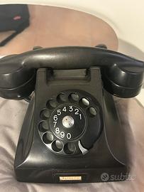 Telefono vintage FATME nero anni 60/70 a disco