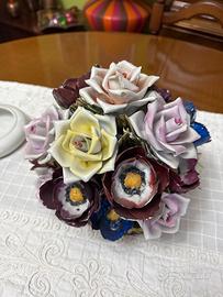 Centro tavola rose porcellana anni 60