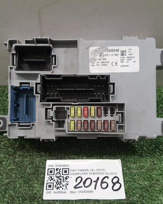 COMPUTER DI BORDO FIAT Panda 3° Serie 51934524 31