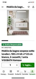 Mobile bagno sospeso