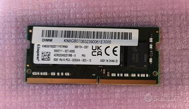 Sodimm 8gb DDR4 pc3200 kingstone