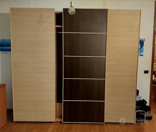 armadio a 6 ante color rovere chiaro