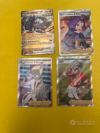 Carte pokemon : 3 allenatori fulla art e 1 ex