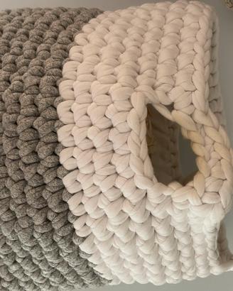 Borsa di cotone intrecciata a mano